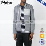 New Fashion High Quality Custom Made Hoodie Grey Zip up Hoodie thumbnail-1