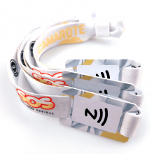 Custom Disposable Music Festival Fabric Wristband Woven RFID NFC Bracelets thumbnail-6