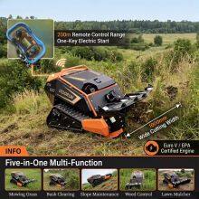 Firebreaks Vegetation Clearing Multi-functional Loncin 764CC Gasoline Engine Disk Rotary Remotely Controlled Flail Mower thumbnail-1