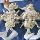 Novelty Sitting Couple Fabric Crafts Zakka Home Decoration Ornaments Christmas Gifts