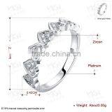 2015 New Arrival Gold Plated Fashion Diamond Heart Shaped Ring Designs for Girls thumbnail-3