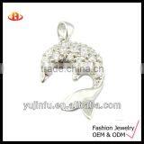 Fashion 925 Sterling Silver Dolphin Pendant thumbnail-1