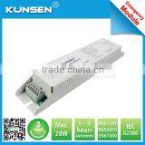 Emergency lighting module for LED tube, LED panel, LED down light fluorescent, CFL, halogen up 28W