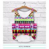 Aztec Style Wholesale Logo Print Custom Ladies Summer Short Bulk Tank Top thumbnail-1