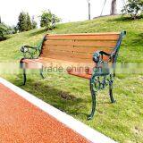 Contemporary Modern Wooden Outdoor Furniture Garden Patio Park Long Bench Chair With Cast Wrought Iron Legs Ends Quality Choice thumbnail-3