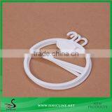 Sinicline White Plastic Scarf Hanger With Blank Area For Logo Printing thumbnail-1