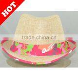 Custom Hand Made Natural Straw Hats , Paper Hats