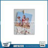 Beautiful Wooden Picture Frame,Resin Picture Photo Frame With Wooden Clip,Beach Photo Frame