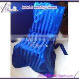Royal Blue Square Top Chair Covers With Side Pleats for Dining Chairs thumbnail-1