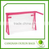 Cosmetic clear pvc bag with zipper