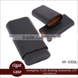 High-grade COHIBA Leather cigar case cedar wood veneer inside cigar case with good packing