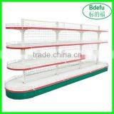 Light Duty White Grid Wall Supermarket Shelves thumbnail-1
