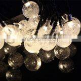 Solar Outdoor String Lights 19.7 ft 30 LED Warm White Crystal Ball Christmas Globe Lights for Garden Path, Party, Decoration thumbnail-1