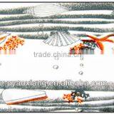 Best-Selling Durable Eco-friendly Ocean Purple Shower Or Bathroom Curtains With 12 Hooks For Department Store Hotel thumbnail-1