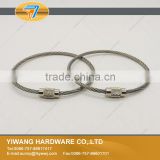 Factory Direct Stainless Steel Wire Key Ring Steel Cable Keychains
