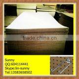 Holed raw hardboard and melamine hardboard