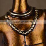 Polyresin Bronze Art Deco Lady Statue Cheap Candle Holders thumbnail-5