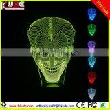 Rechargeable Battery 3d Colors Led Table Lamps With USB Cable