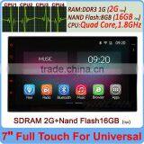 Ownice 7" Quad Core Cortex A9 1.6G CPU Android 4.4.2 Full Touch 2 Din Gps +2GB DDR3 +16GB Flash thumbnail-1