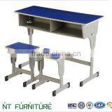 Blue Metal Table and Chair for Student thumbnail-1