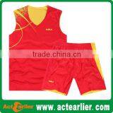 100% Polyester Custom Double Mesh Wholesale Reversible Basketball Jerseys / Uniform thumbnail-5