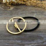 A-1135 Gold Plated Hair Black Bands Jewelry Hollow Circle Half Stick Pendant Head Bands For Women thumbnail-5