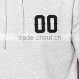 Cheap Custom Silk-screen Logo 100% Cotton Grey High Quality Mens Bodybuilding Stringer Hoodie thumbnail-3