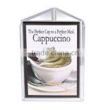 Fashion Custom Triangle Acrylic Menu Stand for Cappuccino Menu Wholesale