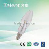 3W 4W 5W E14 E27 Led Candle Light 5730 SMD Led Lamp Silver Aluminum House With Glass Cover