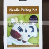 DIY cow wool felting craft kit