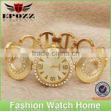 OEM Customized Womens Bracelet Quartz Cheap Gold Watches thumbnail-1