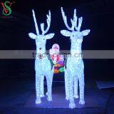 Christmas Life Size LED Reindeer Sleigh With Santa Claus thumbnail-6