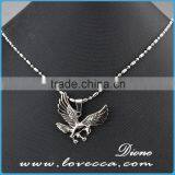 New Vintage Bird Shape Stainless Steel Pendant Charms Chain Necklace