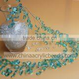 18MM Wholesale Green Decorative Beaded Branch Stem Wired Cystal Garland for Wedding Centerpiece
