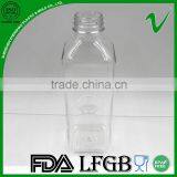 Food Grade Juice Clear 750ml Square PET Bottle With Tamper Proof Lid