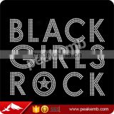 Bling Crystal Black Girls Rock Korean Rhinestone Transfers Wholesale