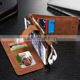 Geniue Leather Wallet Phone Case Stand With Card Slot and Zipper for Samsung Galaxy S6/S6 Edge/S7/S7 Edge/Note5 thumbnail-5