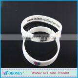 Logos printed on both side of silicone bangles