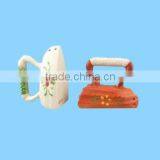 Ceramic Kitchen Supplies Cute Iron Shaped Salt & Pepper Shaker Set thumbnail-1
