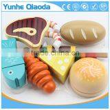 Wooden Food Lunch Basket Set for Years of Play Wooden 9 Piece Food Basket thumbnail-5