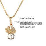 Swan Shape Necklace Pendant Glass Perfume Bottle Jewelry Necklace thumbnail-1