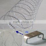 Galvanized Concertina razor barbed wire for security fence