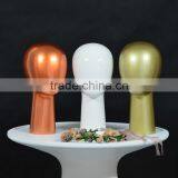 Fashion Golden Egghead Female Mannequin Head Fiberglass Display For Cap thumbnail-3