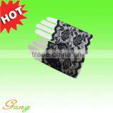 Black Fingerless Lace Gloves for Party