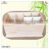 Decorative Compartments Laser Cutting Table Storage Wooden Box thumbnail-5