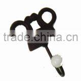 Metal Decorative ANTIQUE Hook With Ceramic Knob, Home Decoration Hook, Metal Wall Art Hooks, European Style Hooks, Vintage Hooks thumbnail-1