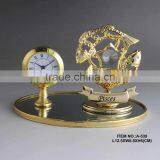 Hot Sale 24K Gold Plated Pisces Desk Clock Made With Swarovski Elements