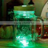 16oz Square Decaled or Clear Glass Mason Jar With Lid and Straw thumbnail-2