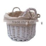 White Wicker Basket Product Type Baby Shower Gifts Used Small Wicker Shower Basket thumbnail-3