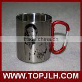 2017 Wholesale Stainless Steel Mug With Carabiner Handle thumbnail-1